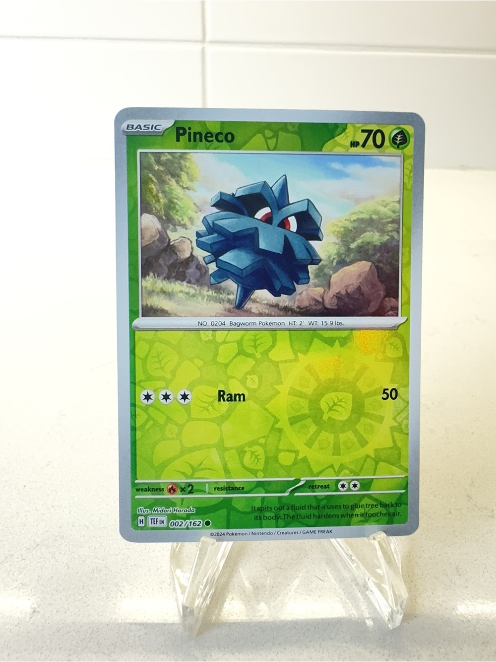 Pokemon TCG Card -  Pineco [Reverse Holo] #2 Pokemon Temporal Forces